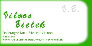 vilmos bielek business card